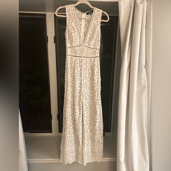 Lulus Pants - Lulus White Lace Jumpsuit- S